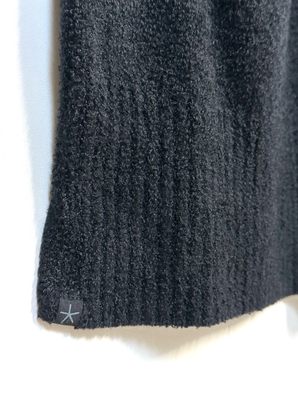 Barefoot Dreams CozyChic Lite Hooded Open Front Cardigan • Black • Sz XL • EUC - Picture 12 of 15